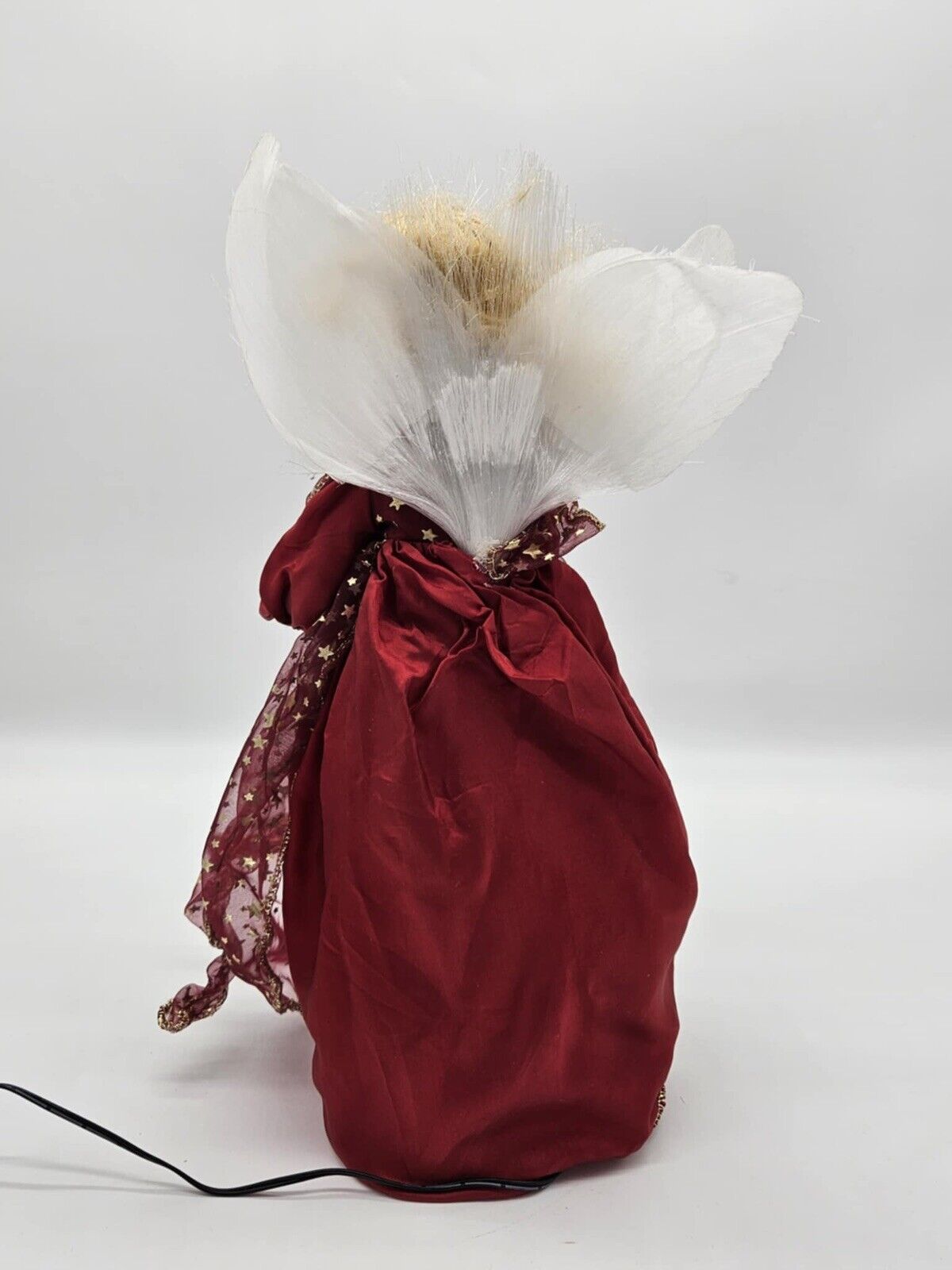 Vtg Fiber Optic Angel Christmas Tree Topper/Stand Alone, Muti-Color Winterlights