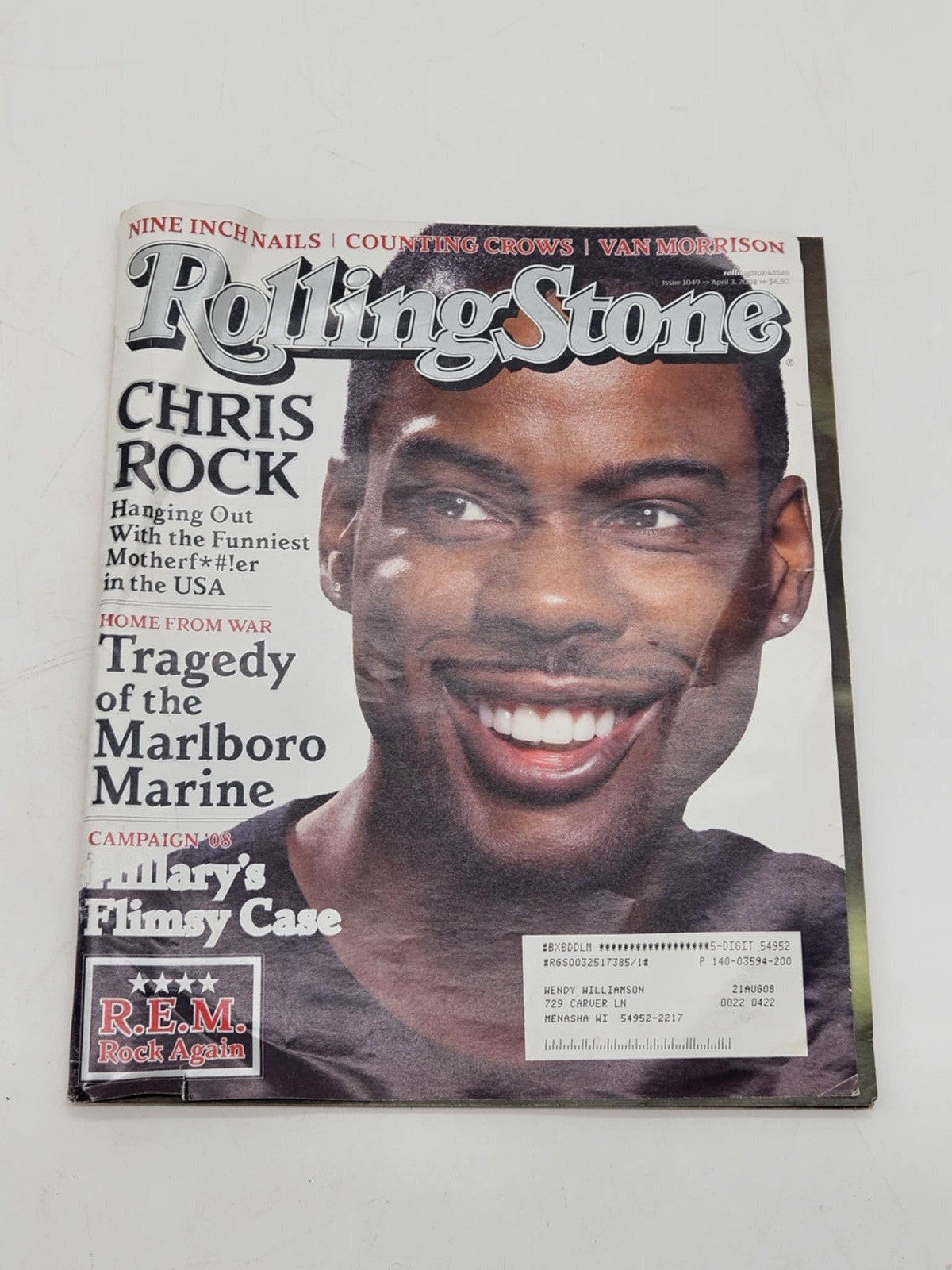 Rolling Stone Magazine CHRIS ROCK Issue#1049, April 3, 2008