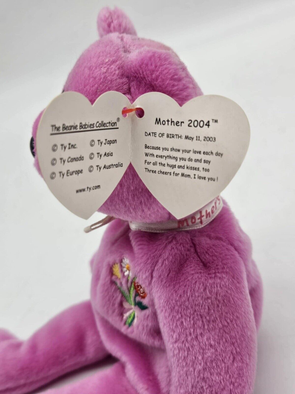 TY Beanie Baby Bluebonnet 5-11-2003 - 2004 Mothers Day Bear Gift - Plush Toy