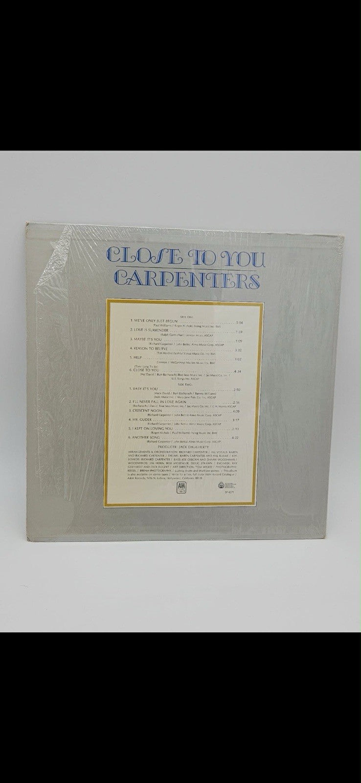 CARPENTERS CLOSE TO YOU 1970 LP VINYL ALBUM