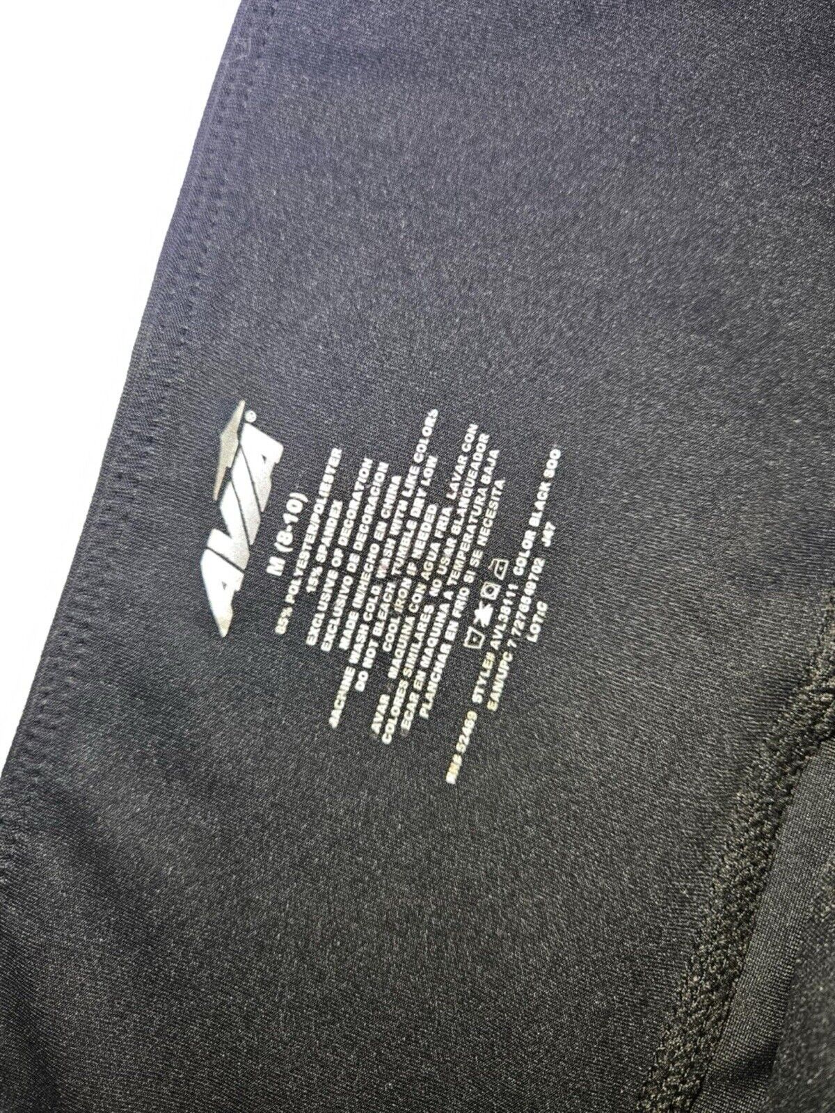 Avia Yoga Womens Leggings Black Mesh Panels Ventilated Stretch ~ Sz M