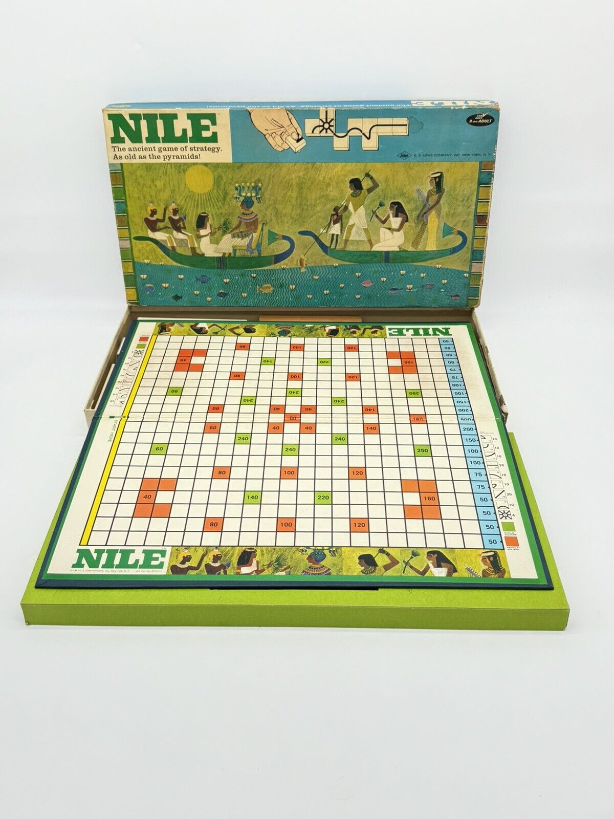 RARE Vintage 1967 The Nile Ancient Strategy Board Game Lowe Egypt COMPLETE