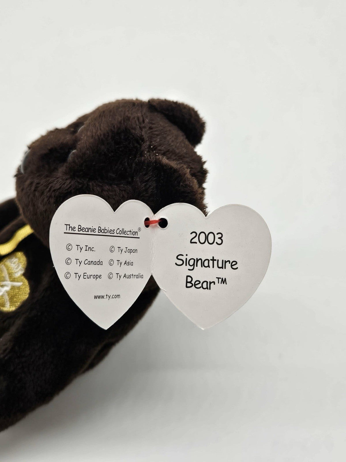 TY Beanie Baby - 2003 SIGNATURE BEAR (8.5 inch) - MWMTs Stuffed Animal Toy