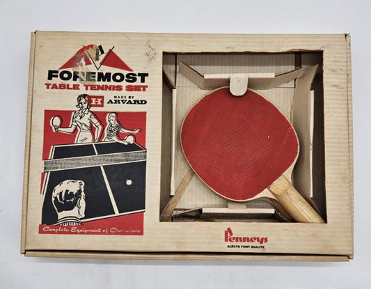 vintage harvard table tennis set, ping pong #617 w/box