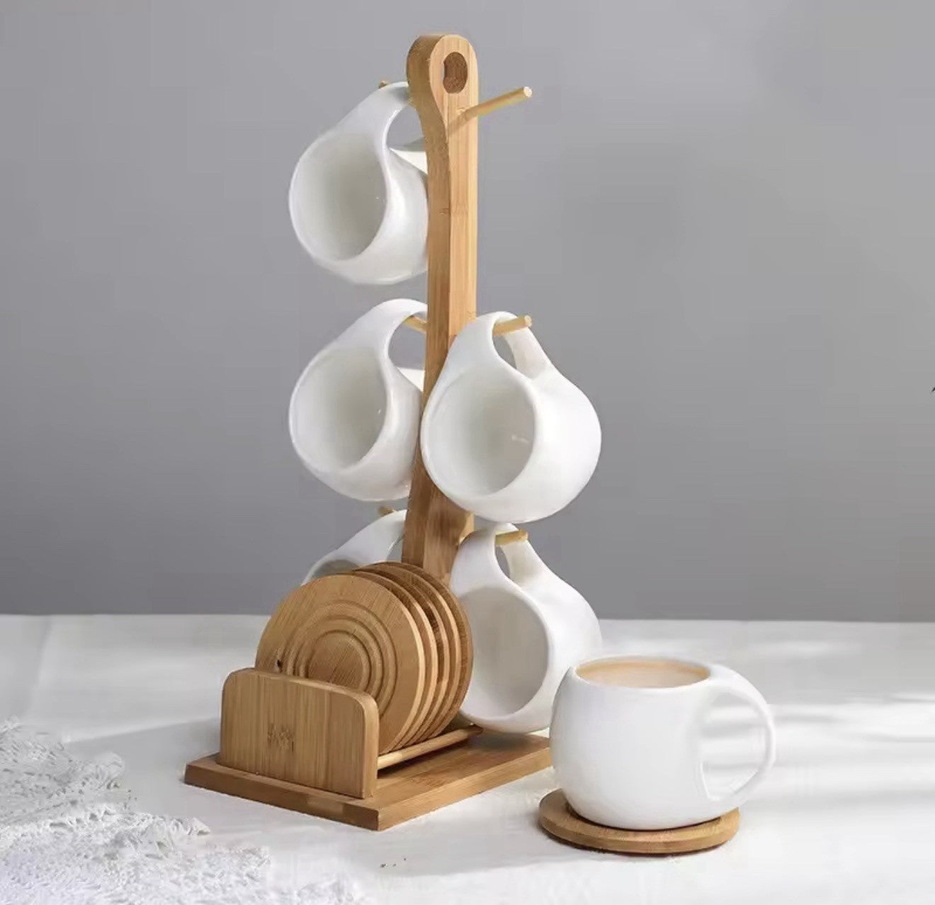 Tea Ceramic Cup for Coffee and Beverages Elegant Nordic Bone China Design Set