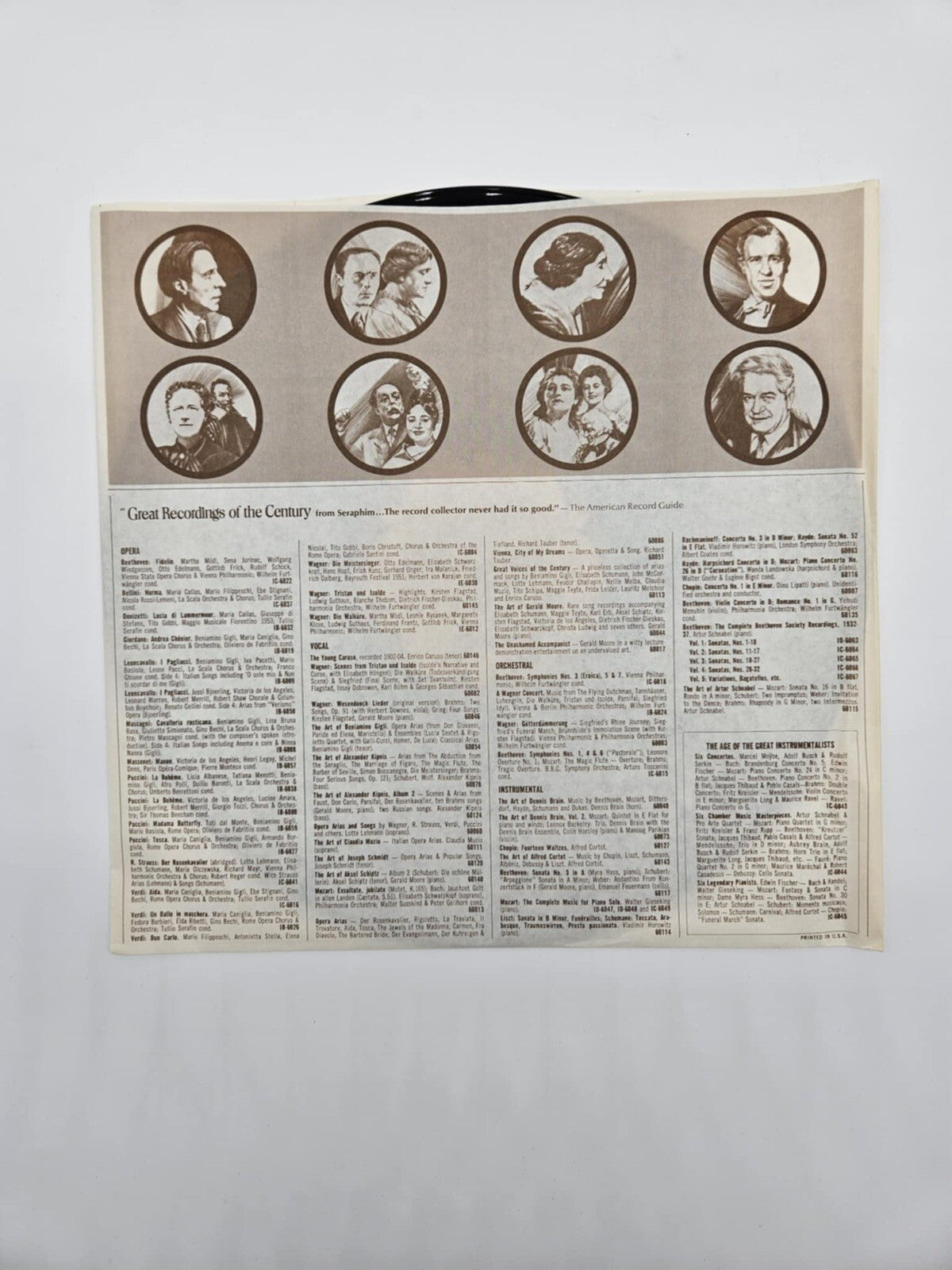 SIR THOMAS BEECHAM PUCCINI LA BOHEME BOXED SET LP SERAPHIM DE LOS ANGELES