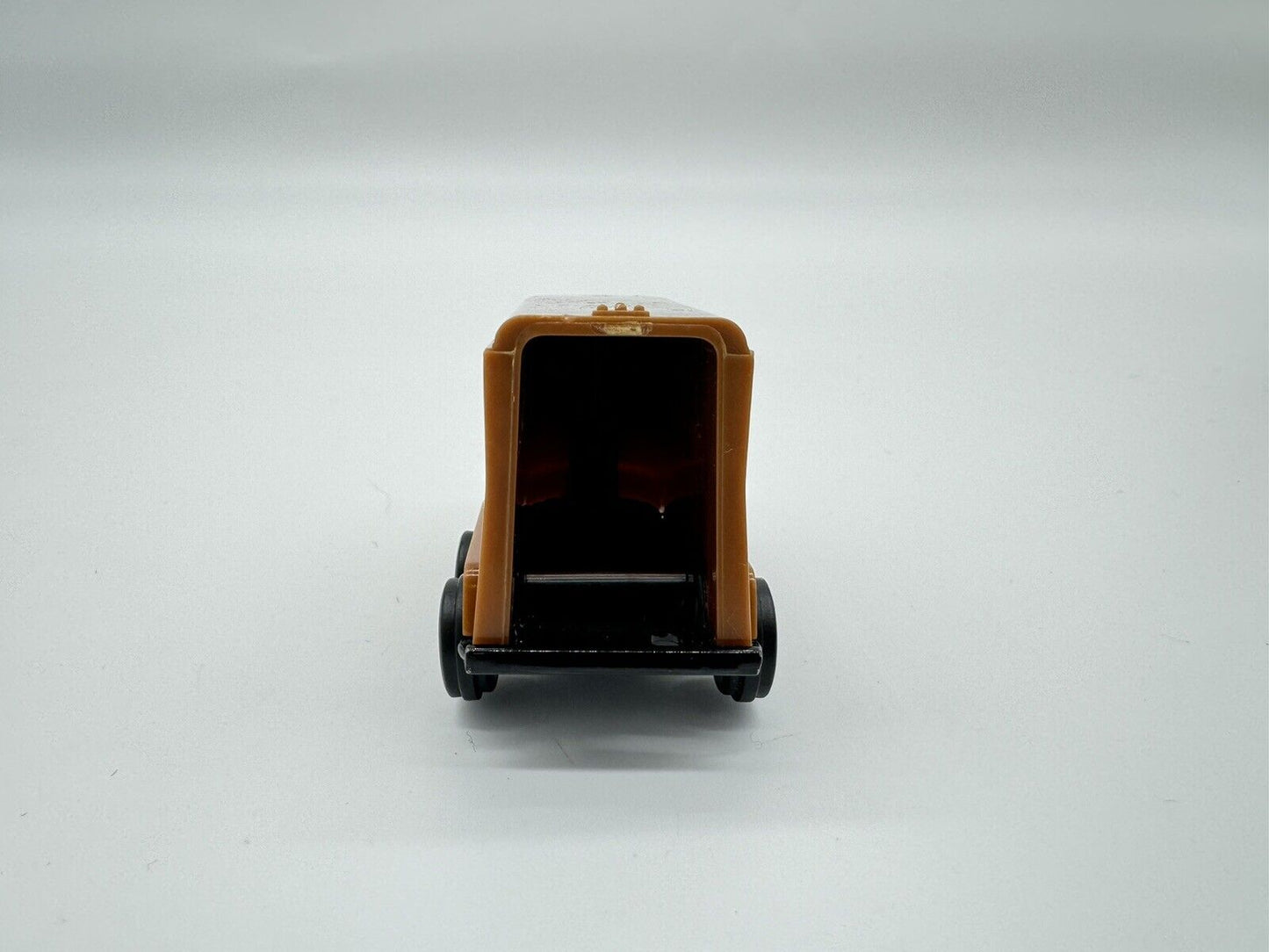 Vintage Mini Ertl Farm Horse Trailer Open Back Diecast Plastic VTG Brown