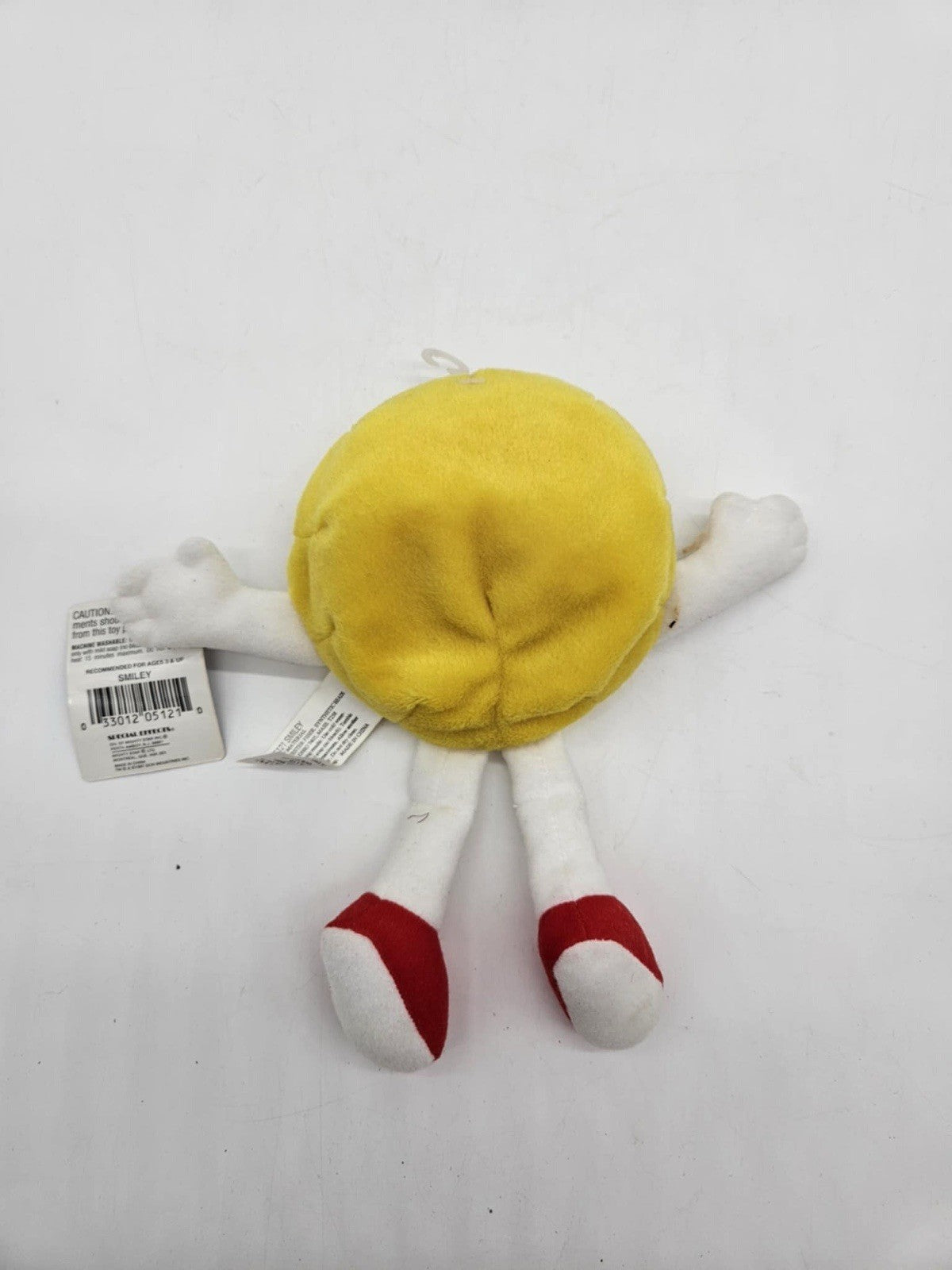 Vintage 24K Stuffed Smiley Face Plush Toy Beanie Boppers 1997 Special Effects 7"