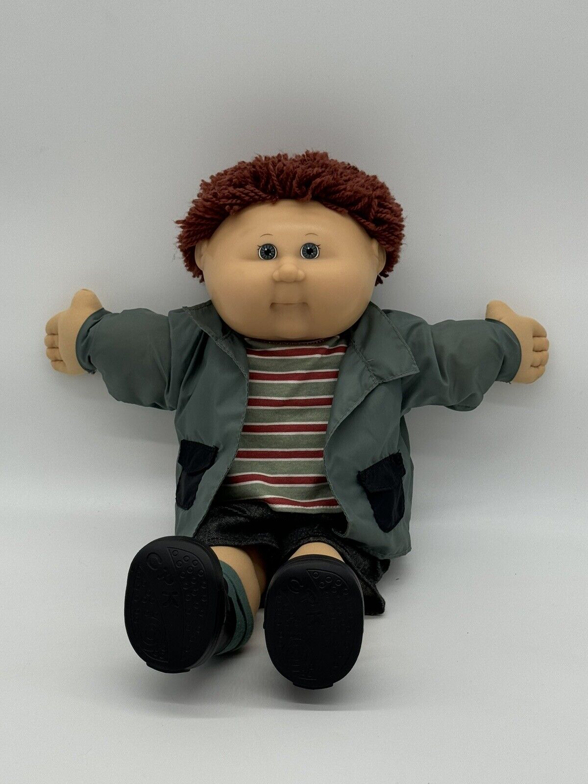 CUTE!! VintageCabbage Patch Kids Doll 1982 Brunette Boy w/ Blue Eyes
