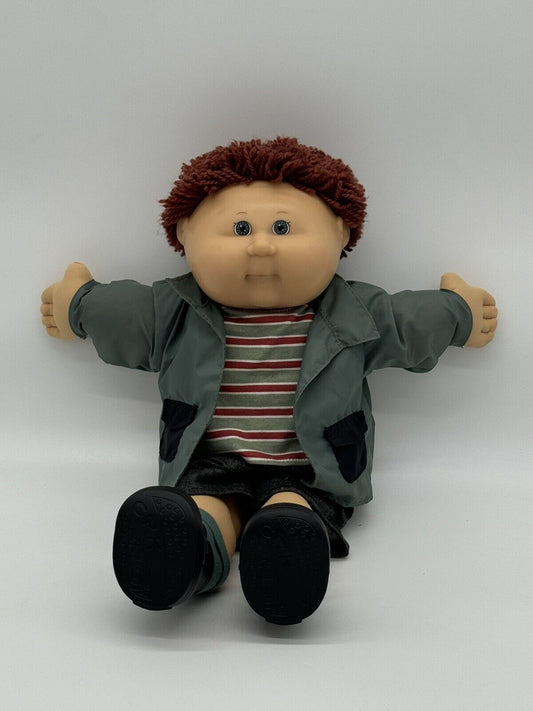 CUTE!! VintageCabbage Patch Kids Doll 1982 Brunette Boy w/ Blue Eyes