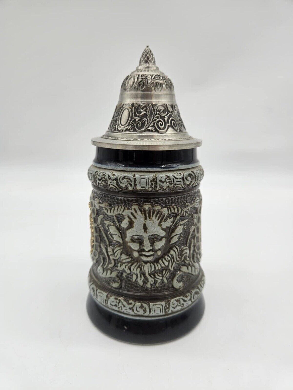 Vintage LE German Beer Stein with Golden Eagle Relief  Made in Germany (JB01)