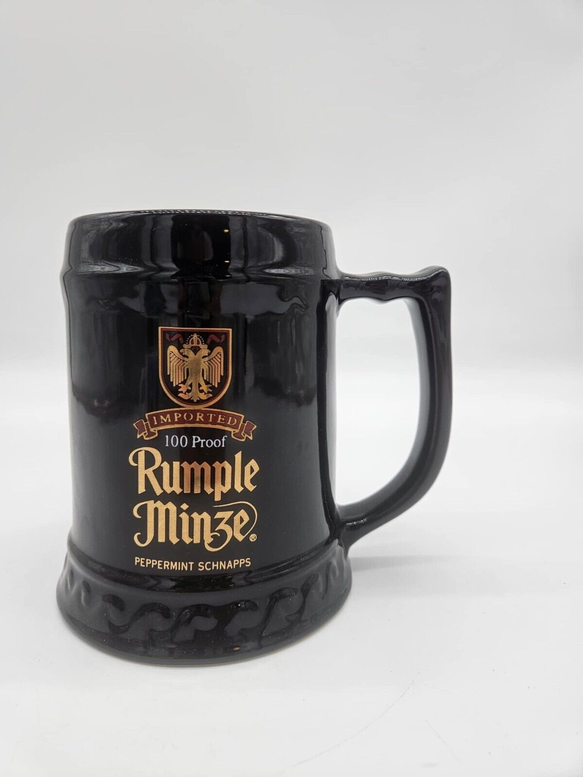 Full Size Rumple Minze Peppermint Schnapps Mug Shot Glass 50 Oz Large Excellent