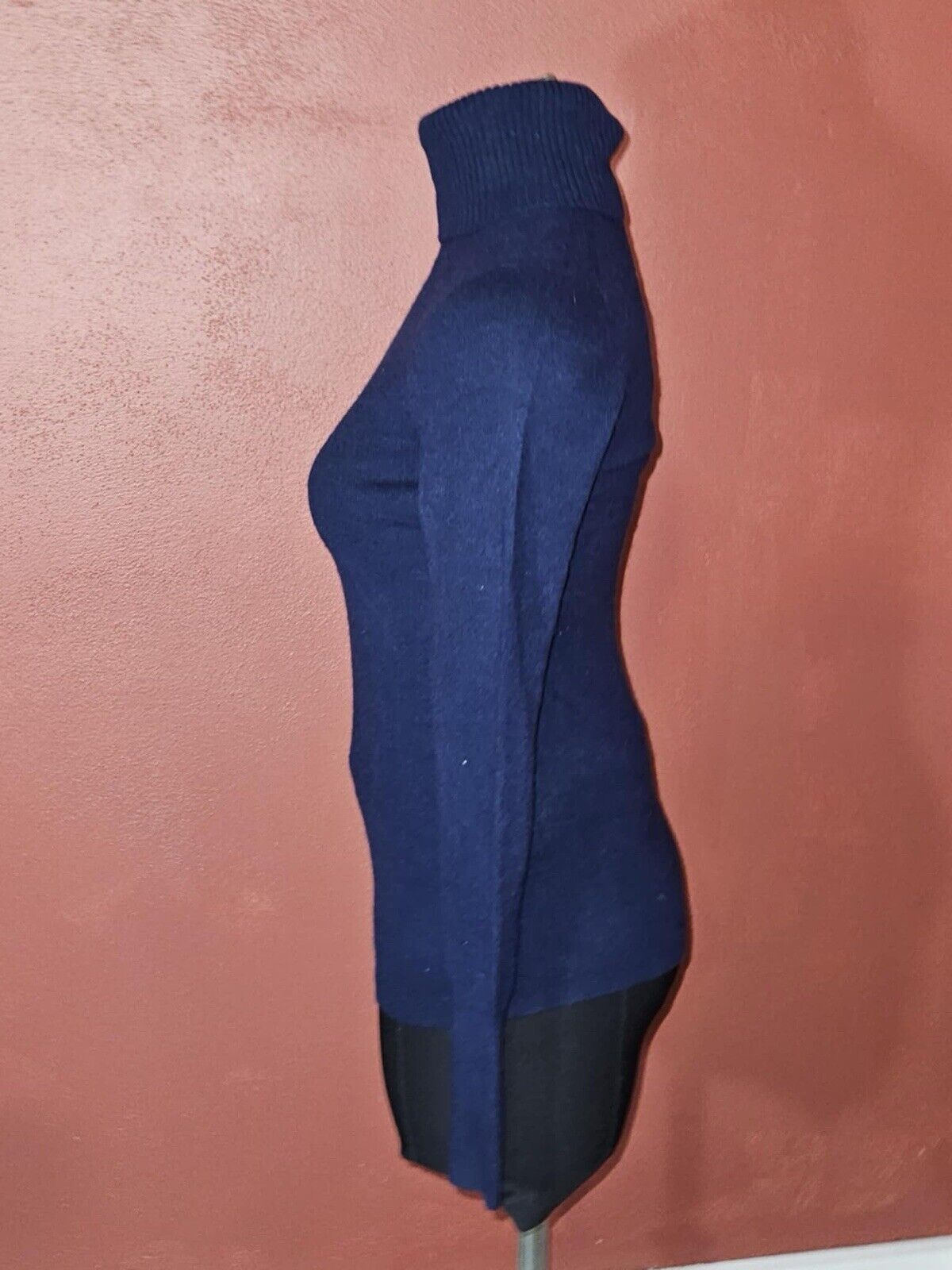 J Crew Collection Blue 100% Italian Cashmere Turtleneck Sweater Size XS