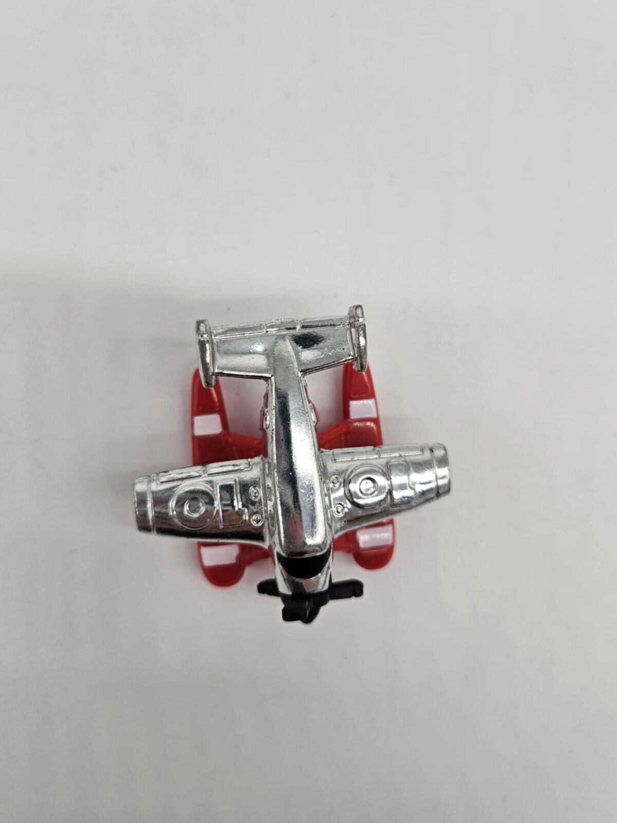 Micro Machines Ocean Flyer LGT Plane Aircraft 1996 Red and Chrome EUC