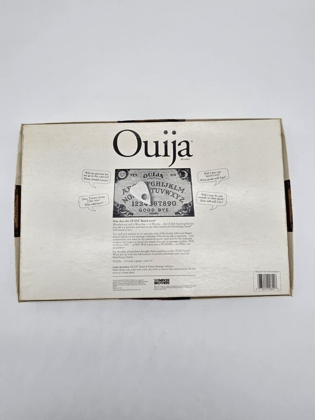 OUIJA BOARD - Mystifying Oracle - Parker Brothers Vintage 1992 100% Complete