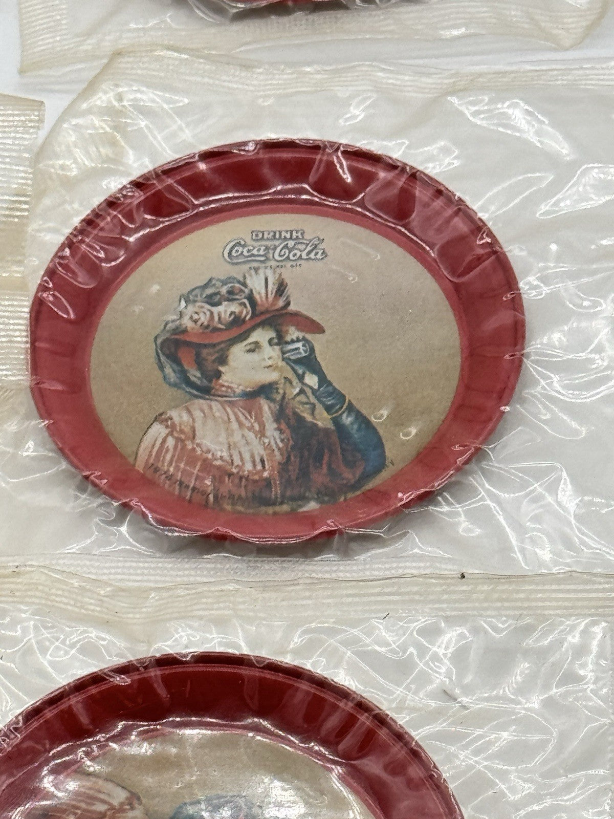 Vintage 1974 Memorabilia Coca Cola Tin Tip Trays - Set Of 24 - NIP