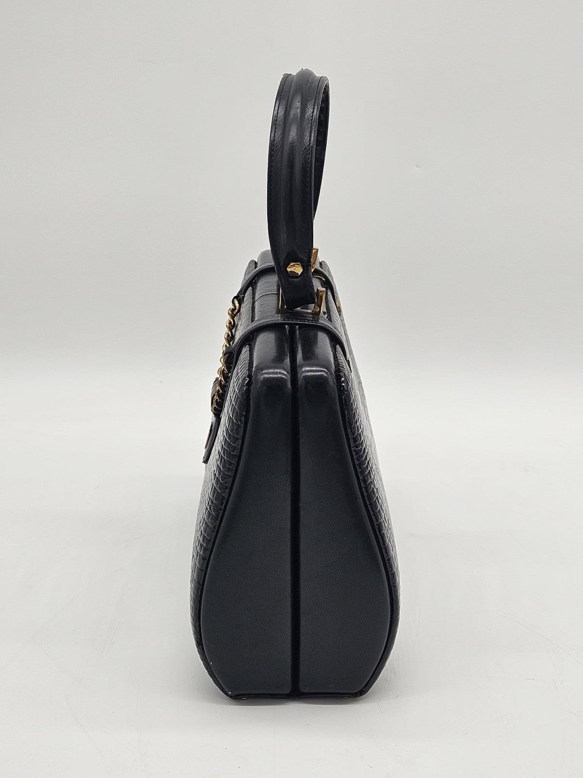 VINTAGE MURRAY KRUGER REPTILE EMBOSSED BOX BAG