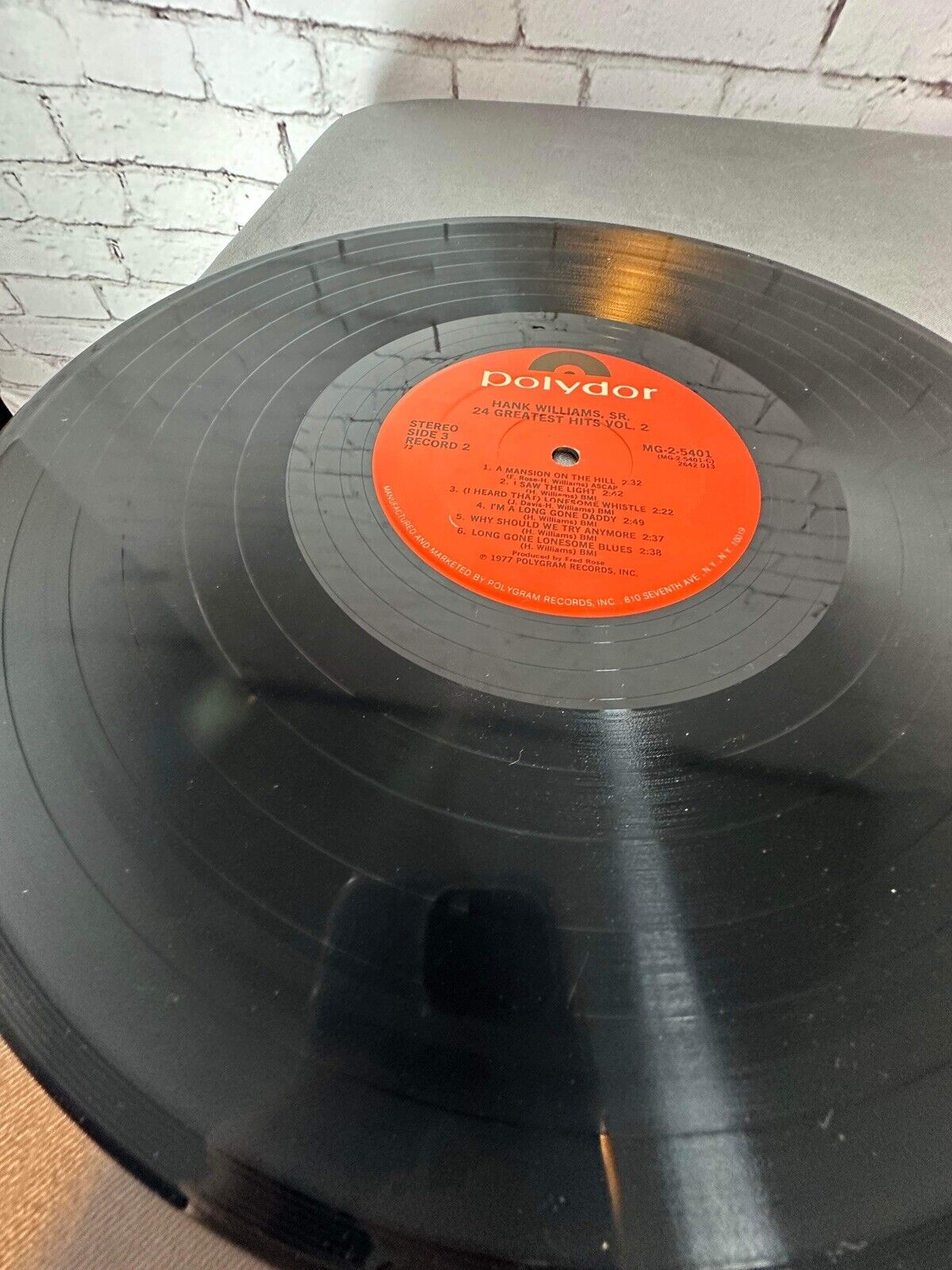 Hank Williams Sr. - 24 Greatest Hits Vol. 2 - 2 LP's - Gatefold - PRC Press  VG+