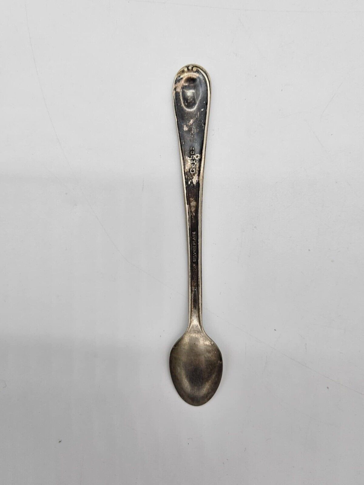 Vintage Gerber Winthrop Silver Plate Baby Spoon; Baby Face on Handle; 51/2"