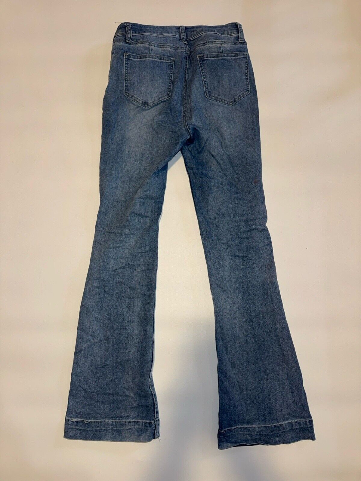 SHEIN Blue Denim High Rise Bell Bottom Jeans Women’s Size 6R