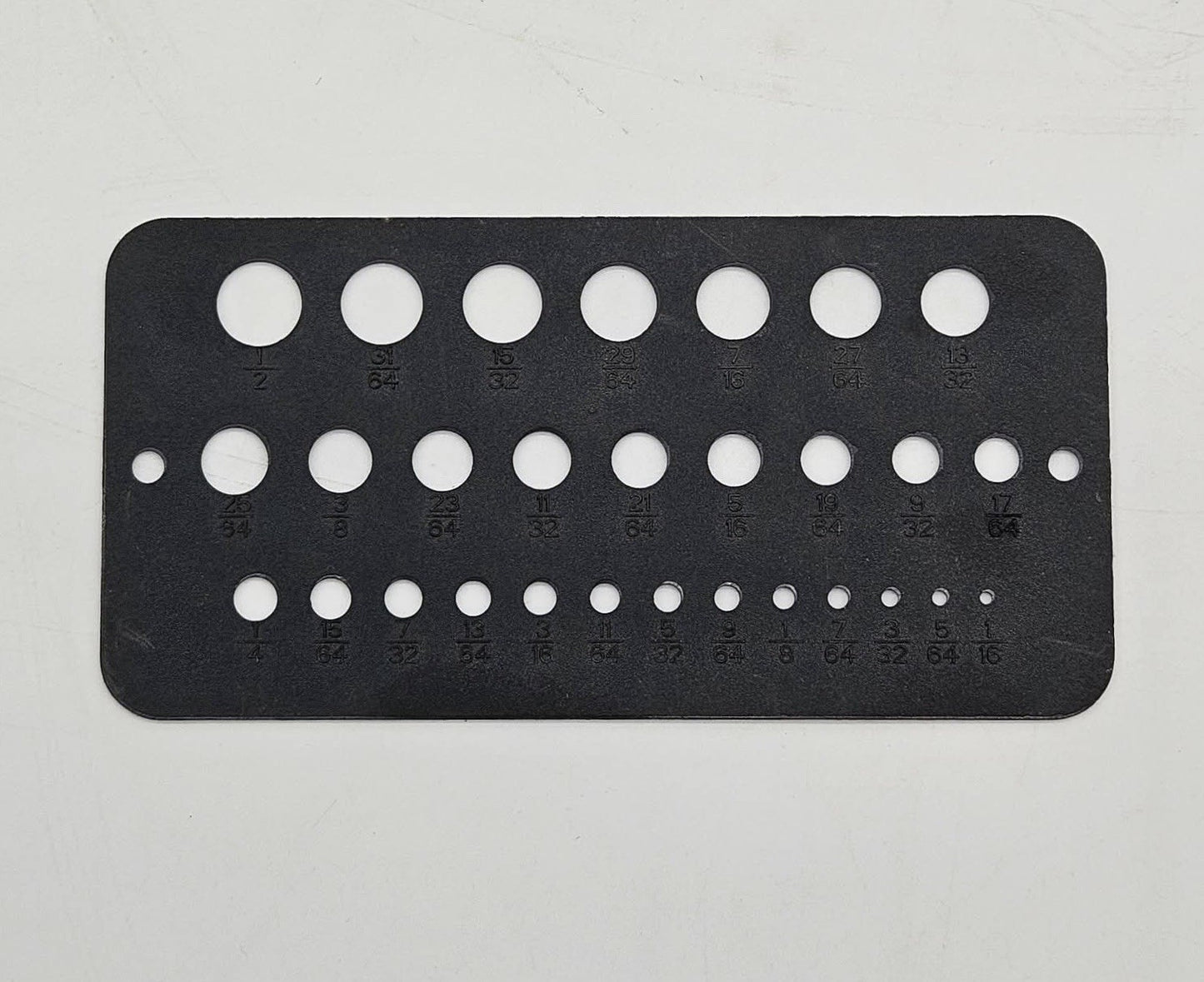 Handyman Club of America Plastic Drill Gauge 1/16" to 1/2" (1.59mm - 12.7mm) USA