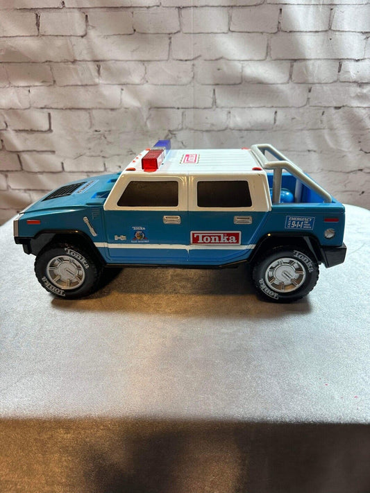 Vintage 1990s TONKA HASBRO HUMMER H2 POLICE TRUCK toy **WORKING**