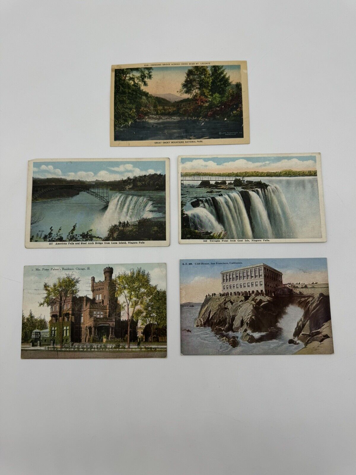 Lot of 5 Neat Antique Postcards ~ Great Material For Art Projects