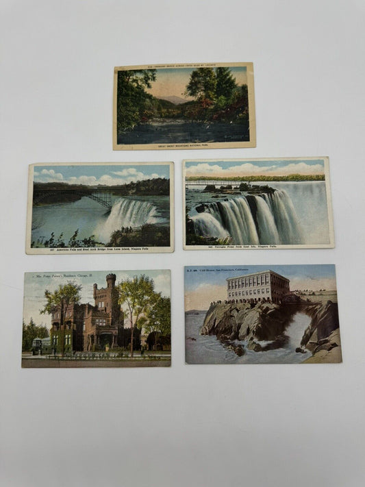 Lot of 5 Neat Antique Postcards ~ Great Material For Art Projects