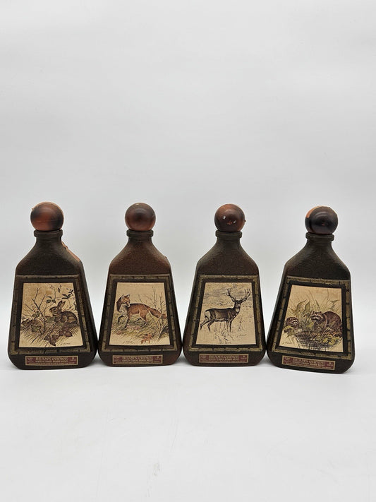 Beams Choice Whiskey Decanter Set of 4 Vintage Collectors  Bottles