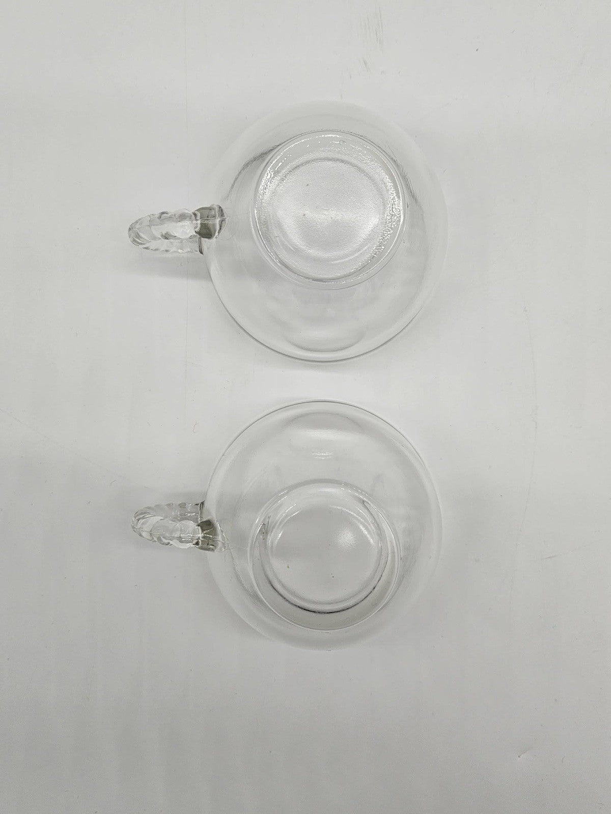 Vintage 50s set Of 2 Federal Glass/Hazel Atlas Homestead Wheat Pattern Tea Cups