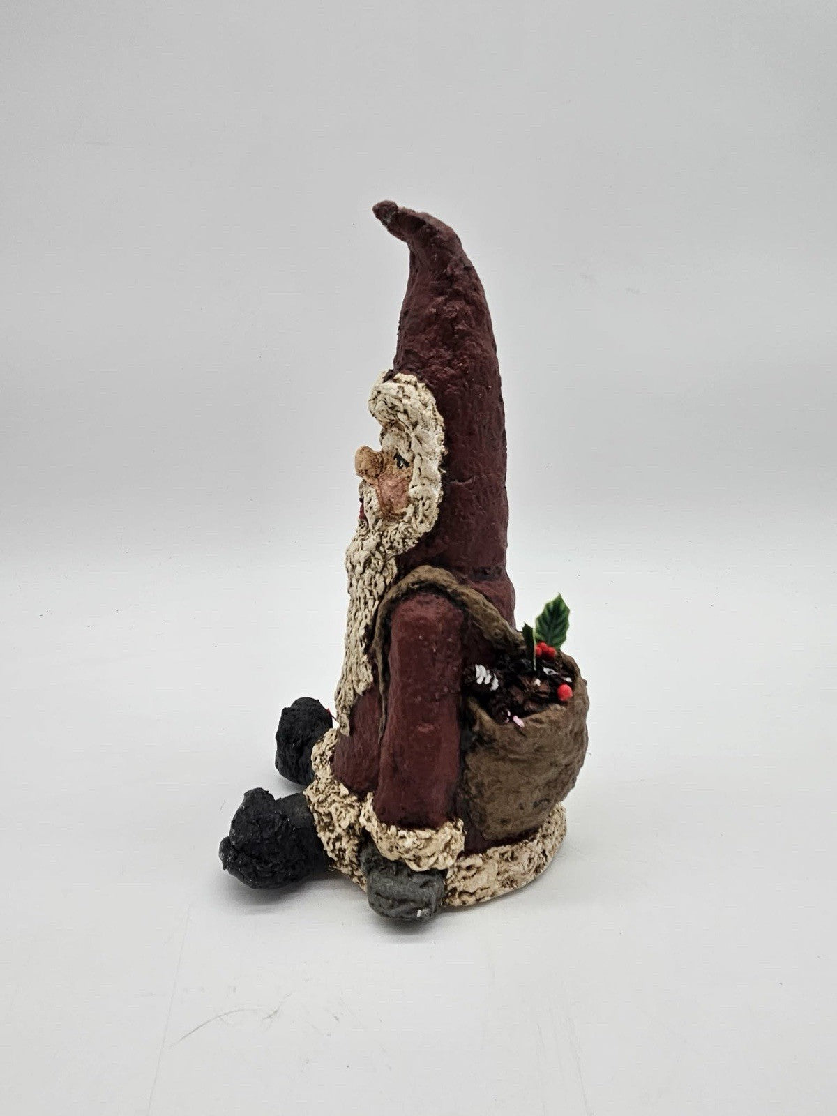 Primitive Santa Claus Figurine Rustic Folk Art Christmas Decor