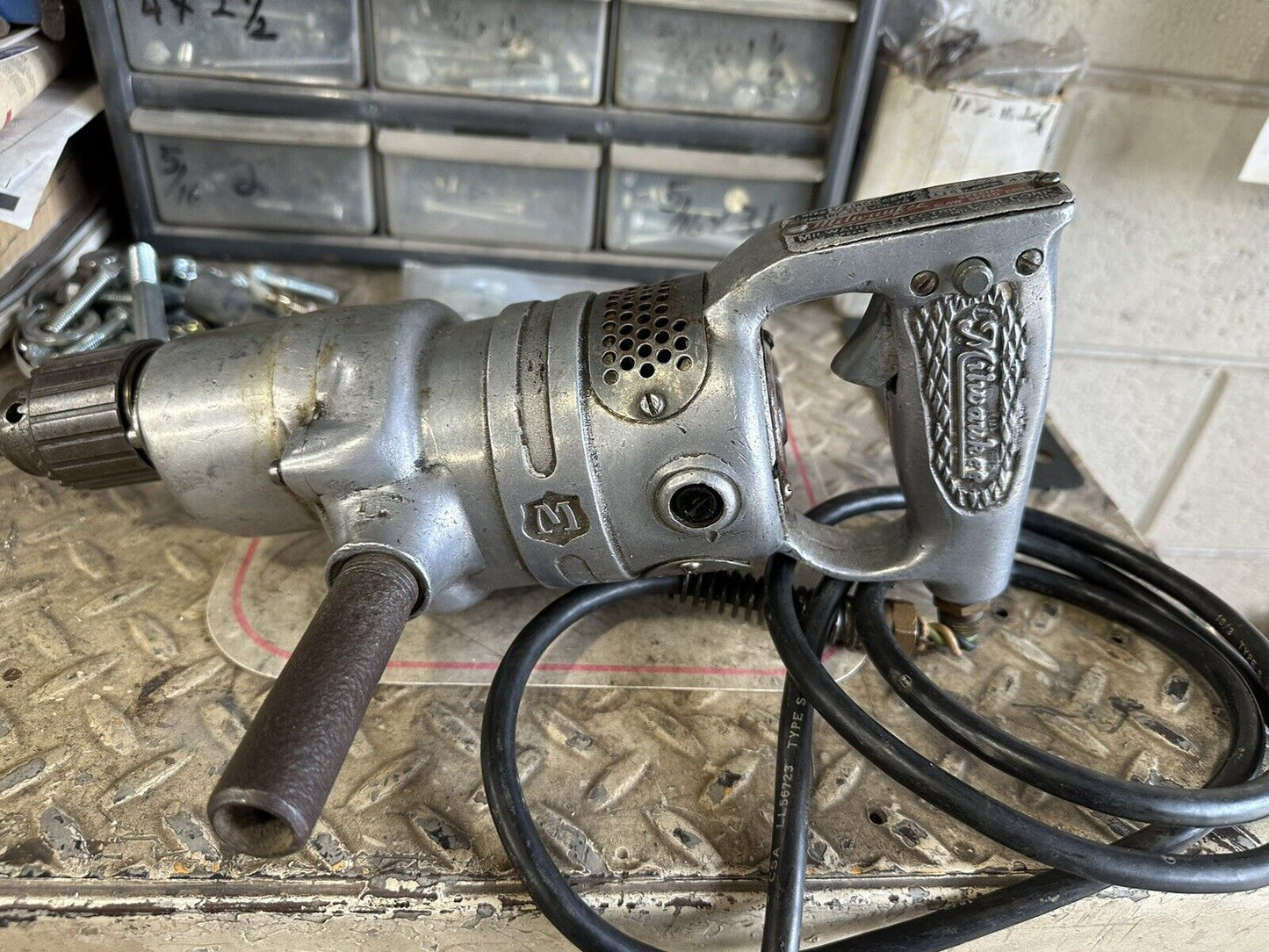 Milwaukee Model BF-312 Vintage 1/2" Special Slow Speed Electric Drill Tool WORKS