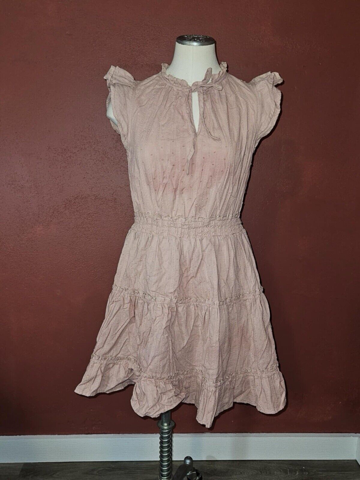 blu pepper Boutique Flutter Sleeve Mauve Dress Women’s Medium