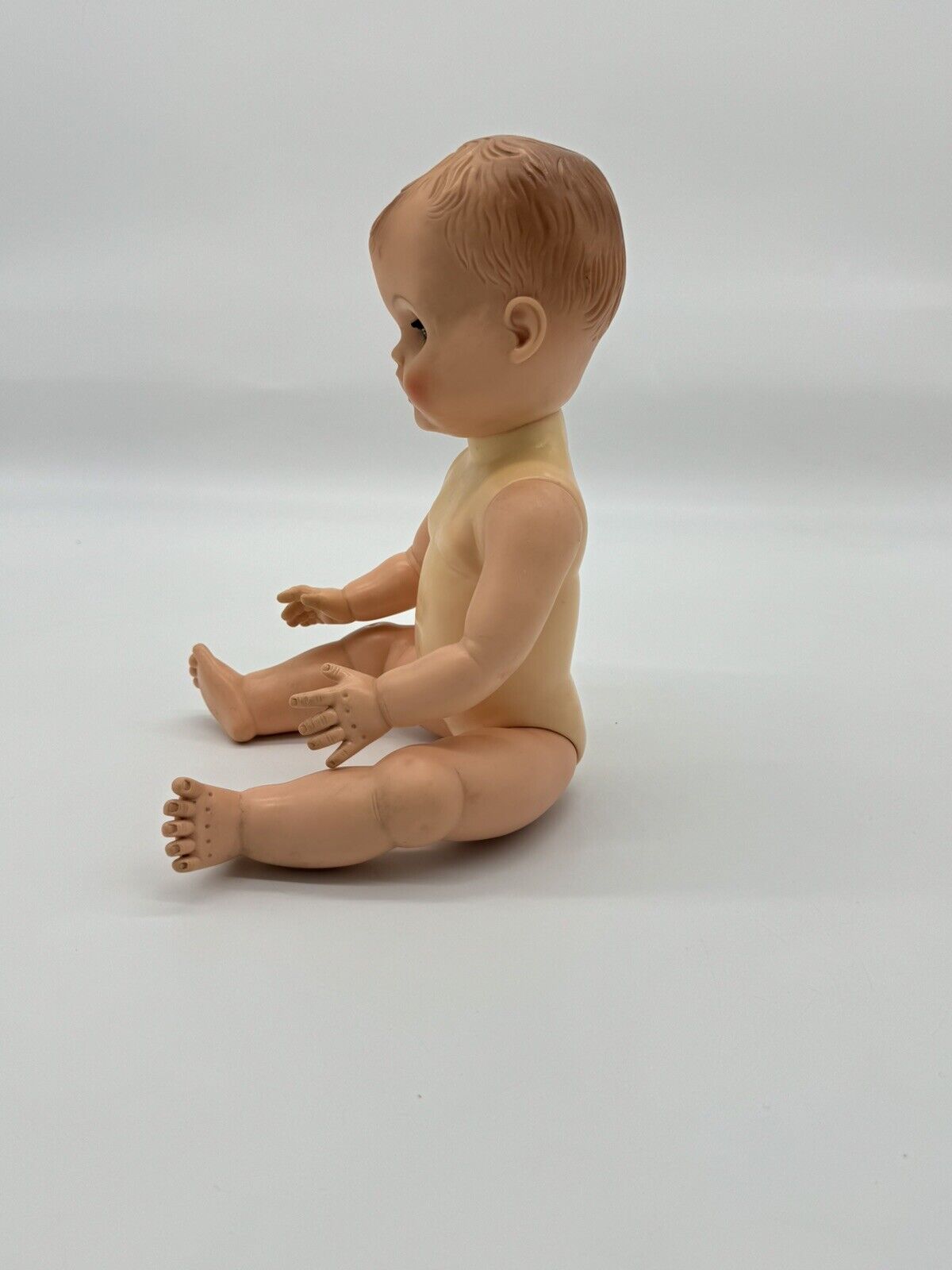 Vintage 1950's Vinyl Drink & Wet Sleepy Eyes Baby Doll Molded Hair AE 20"