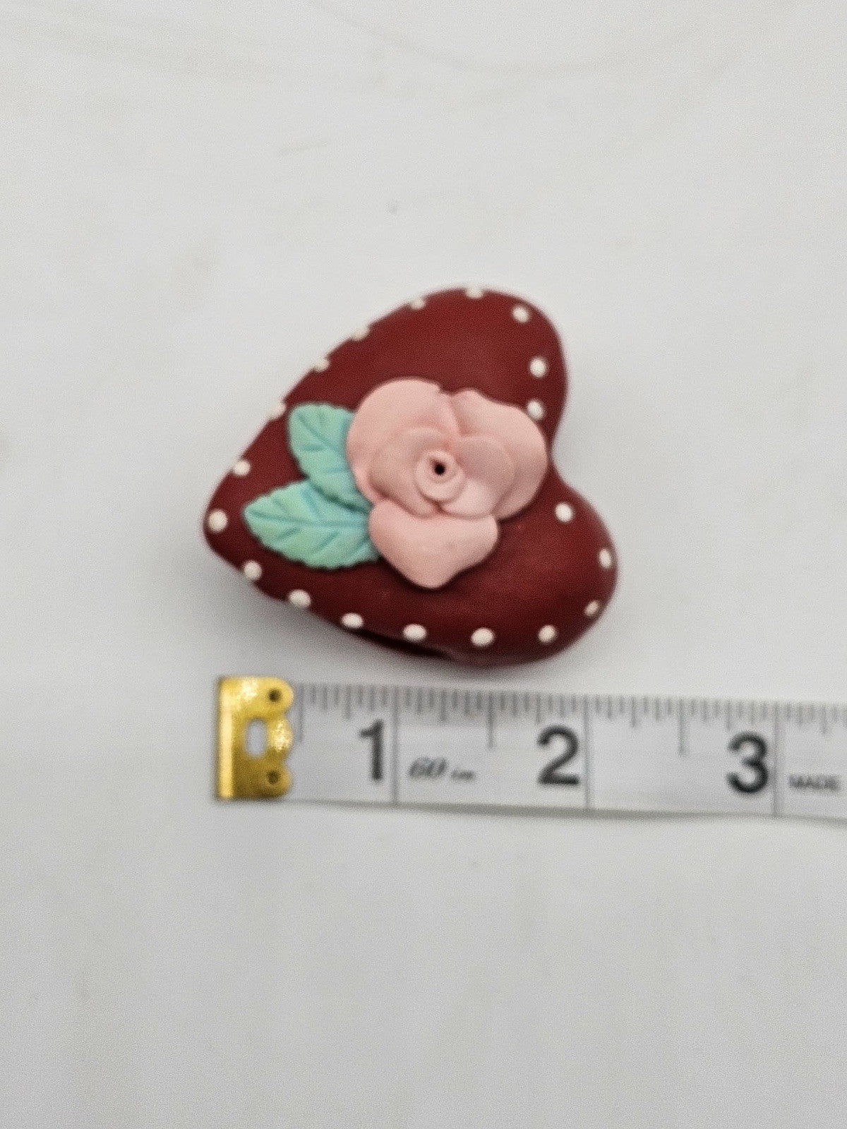 Set of 3 Vintage Heart Magnets I Love You I Love Mom Rose Valentine