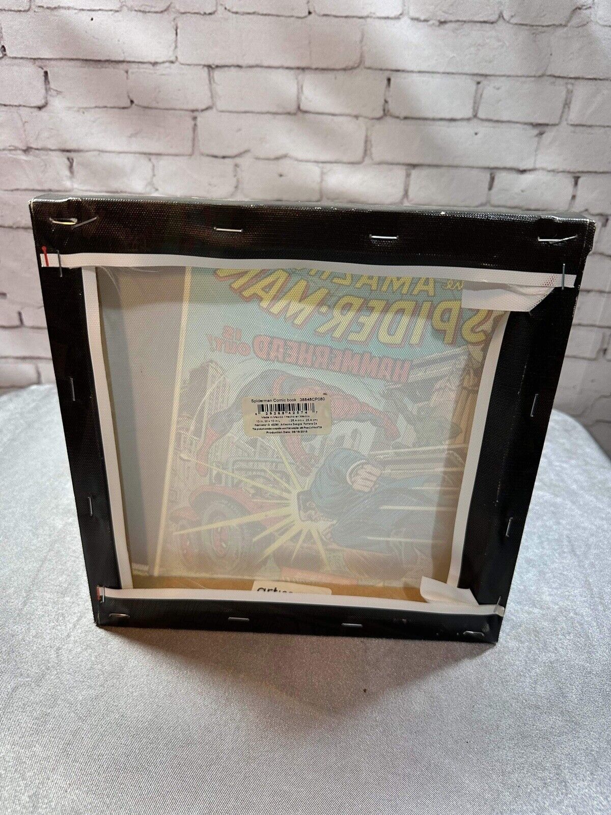 The Amazing Soiderman Hammered Comic Book Canvas