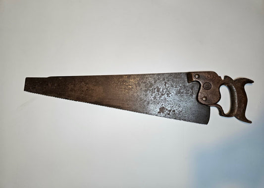 Hand Saw Wheat Wooden Handle Vintage Antique Handle And Blade