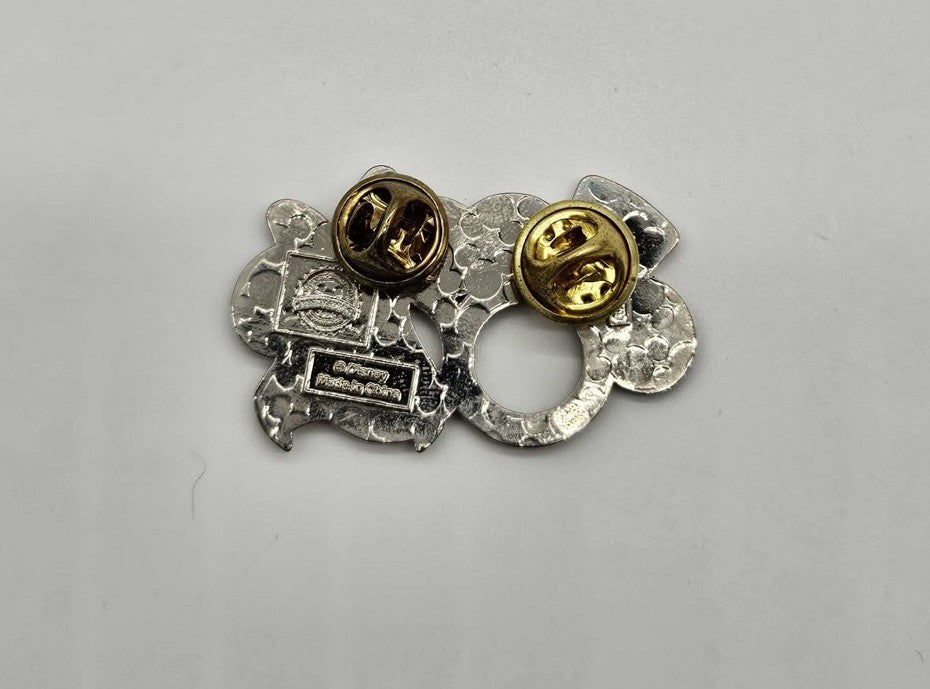 Disney Parks Pin Mickey & Minnie Mouse Wedding Rings Silver Bride and Groom