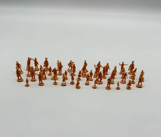 HO Scale Bachmann Plasticville Unpainted Pink People Lot of 48 For Model Train