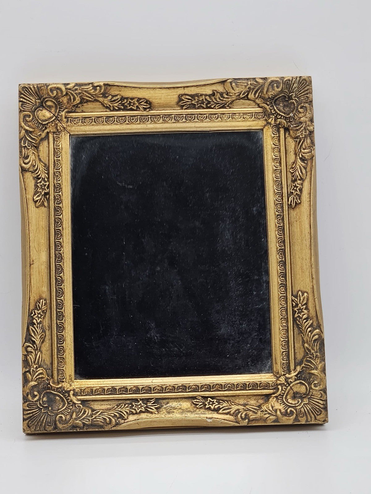 International Bazaar Queen Ann Vintage Rectangular Wall Mirror 13"x11" in. GOLD