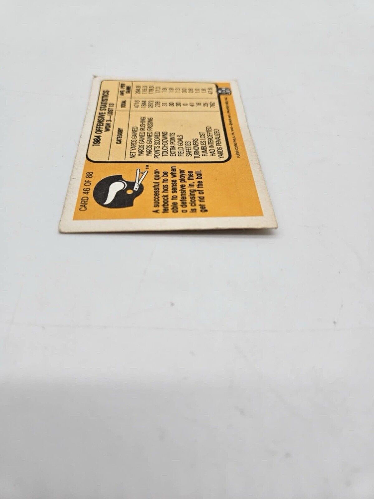 TOMMY KRAMER 1985 FLEER CARD #46 MINNESOTA VIKINGS