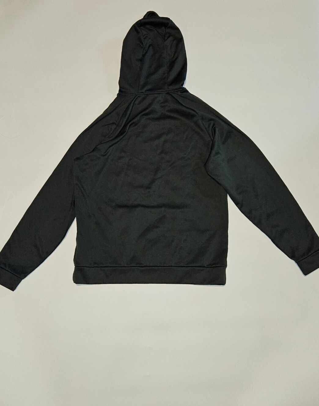 Nike Hoodie Adult M Black Raglan Sleeve High Neck Fleece Hooded Sweatshirt