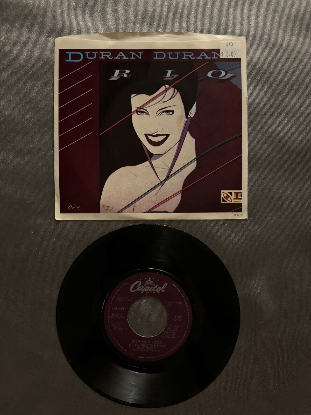 Duran Duran-Rio-Hold Back The Rain-Capitol B-5215-Vintage '82 Picture Sleeve 45