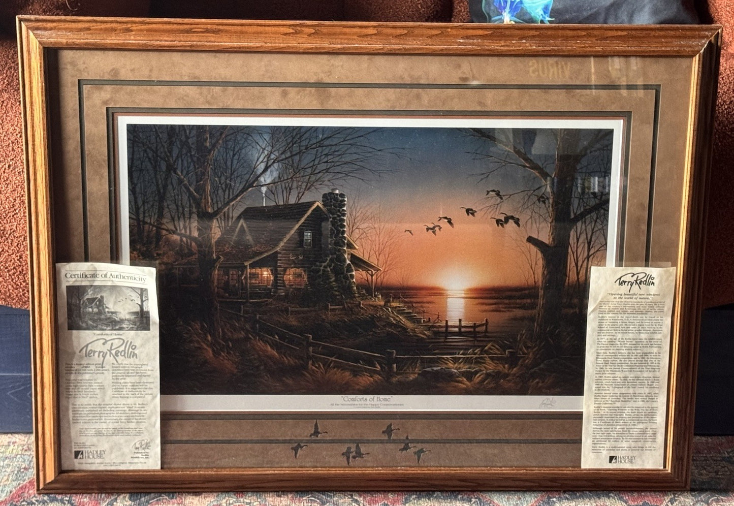 Terry Redlin “Comforts of Home” Signed Limited Edition Lithograph w/ COA