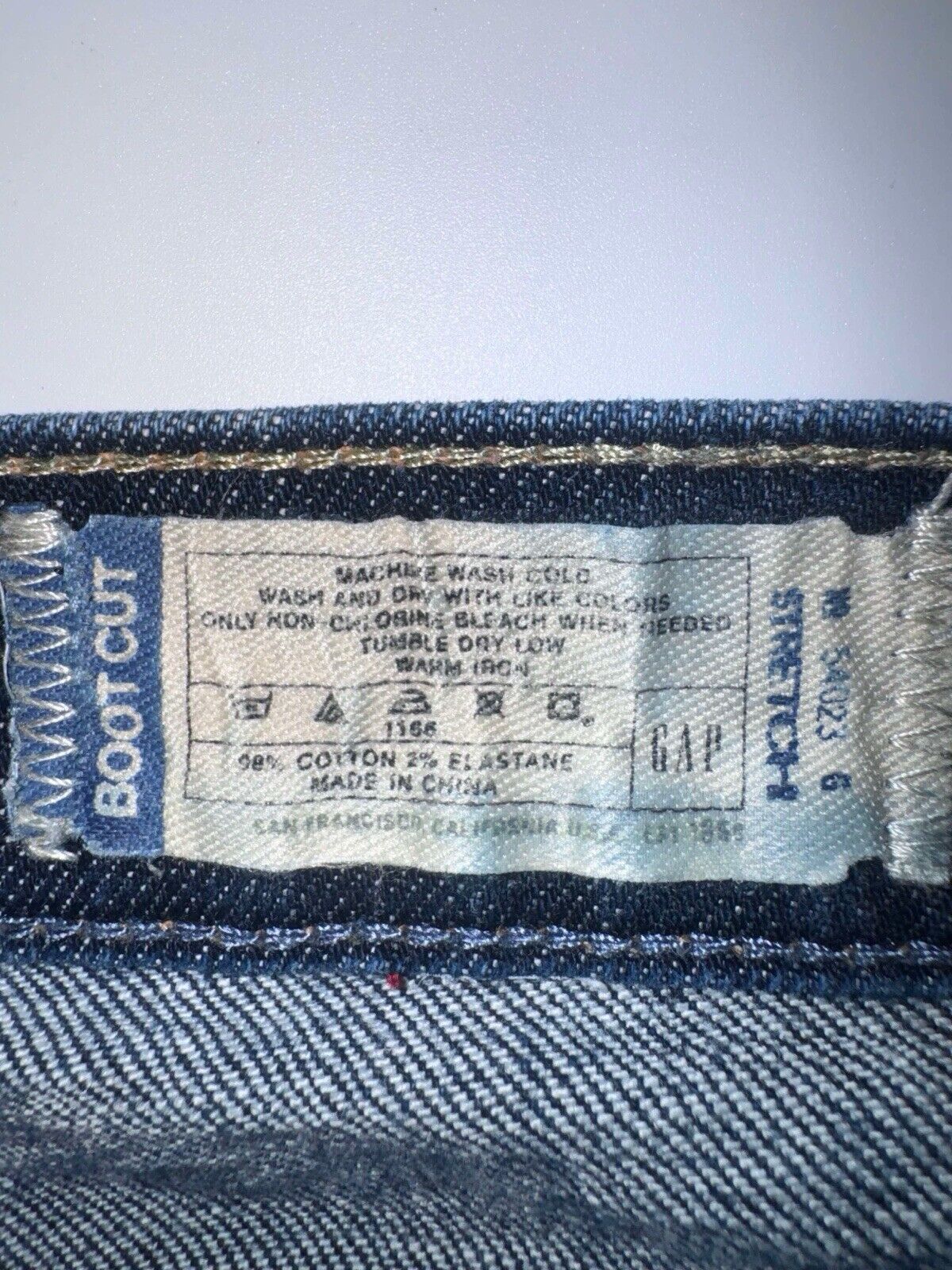 GAP Boot Cut Low Rise Stretch Dark Wash Jeans Women's Size 8A