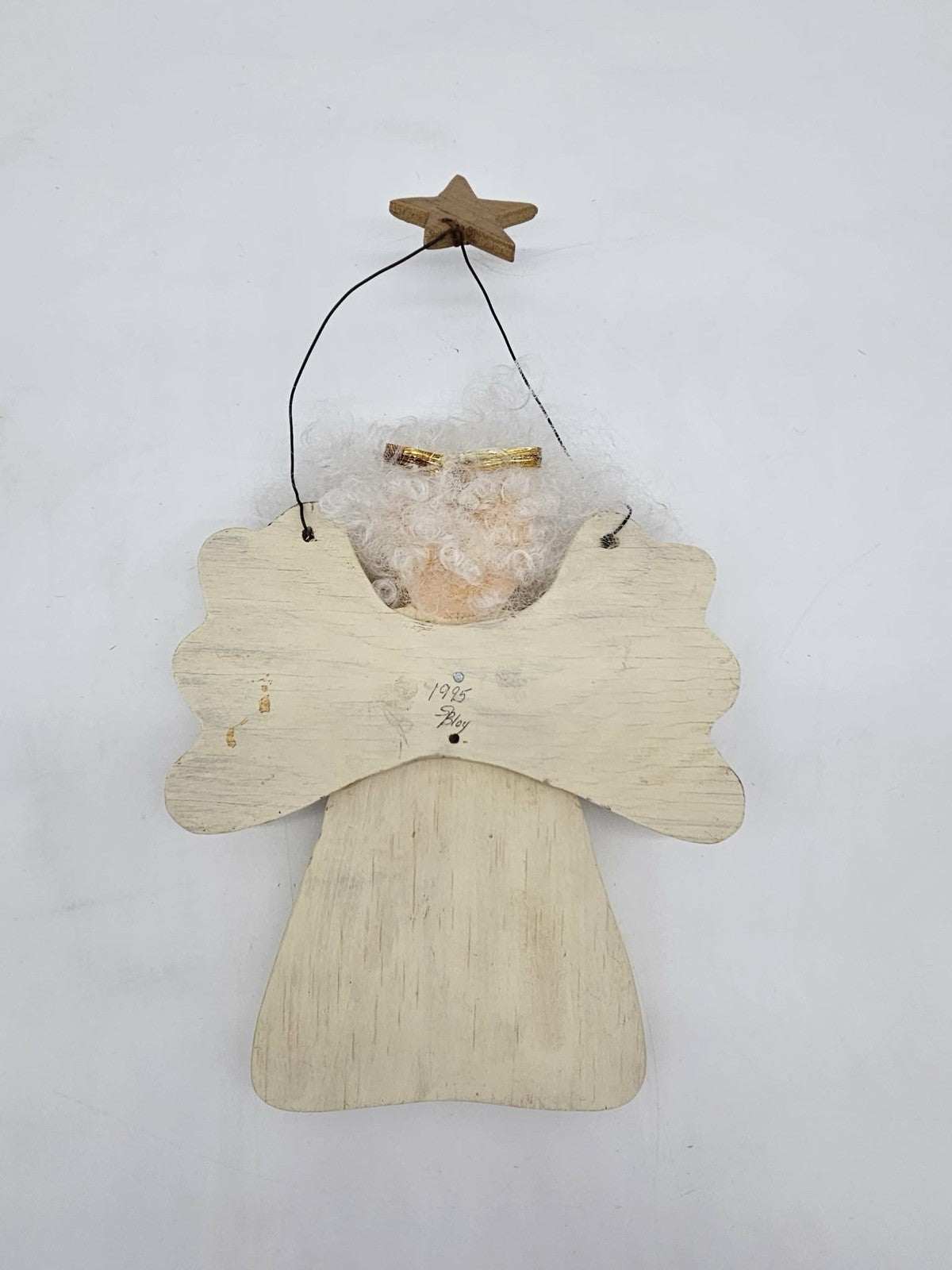 Vintage Wooden Angel Wall Hanging “Bless Our Family & Friends”