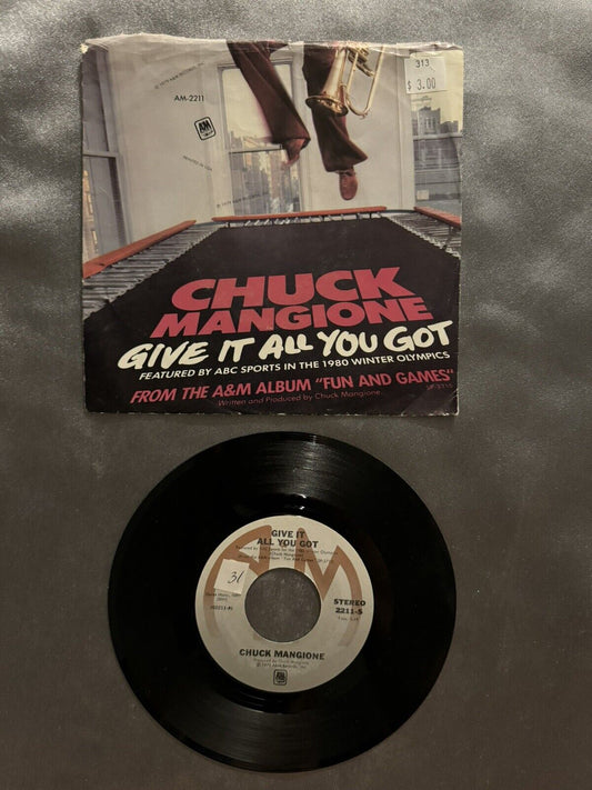 Chuck Mangione – Give It All You Got White Label Promo 7" Vinyl 45  AM-2211