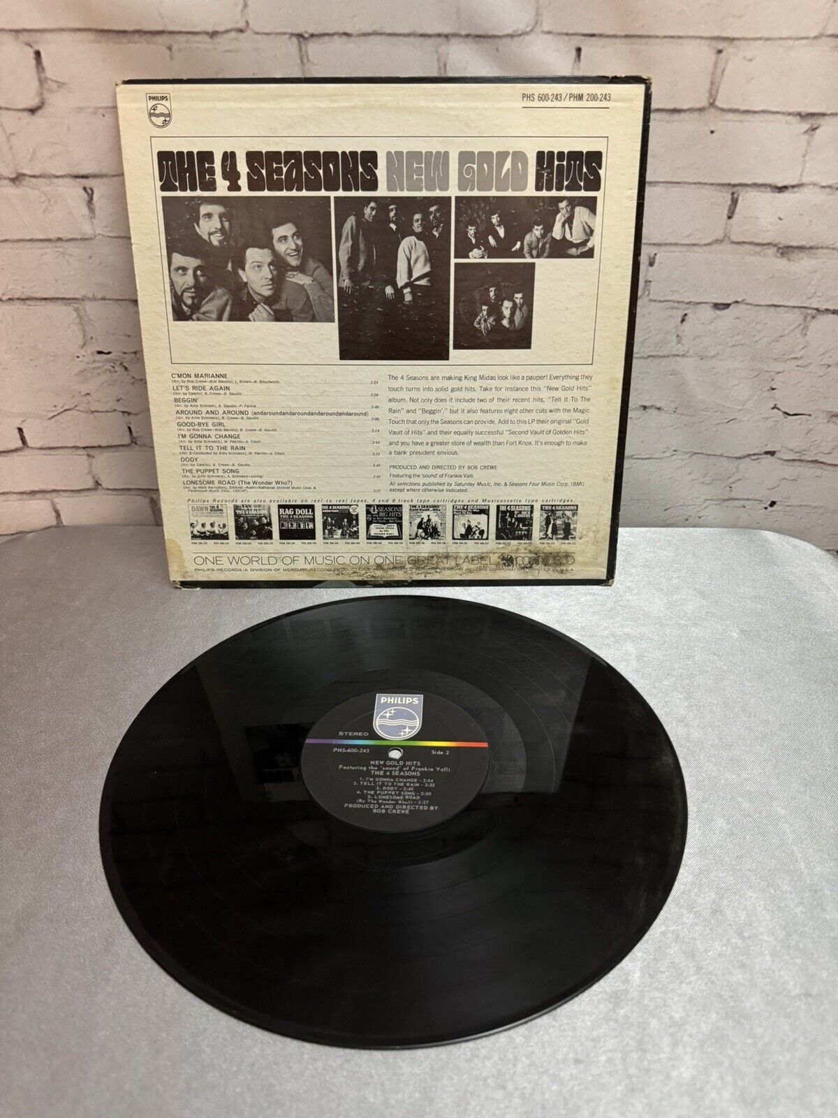 The Four Seasons LP New Gold Hits STEREO 1967 Philips PHS-600-243