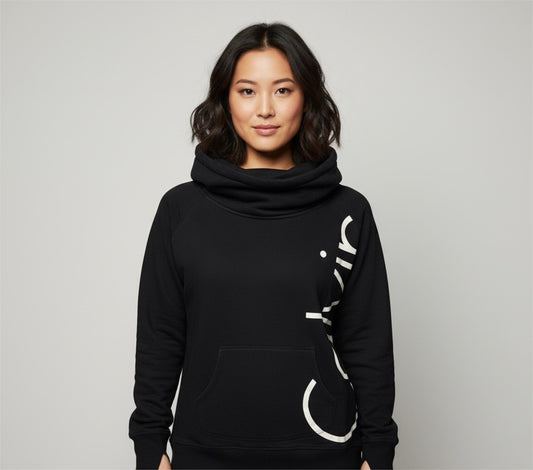 Calvin Klein Performance Black Pullover Hoodie Large Back Logo Size L