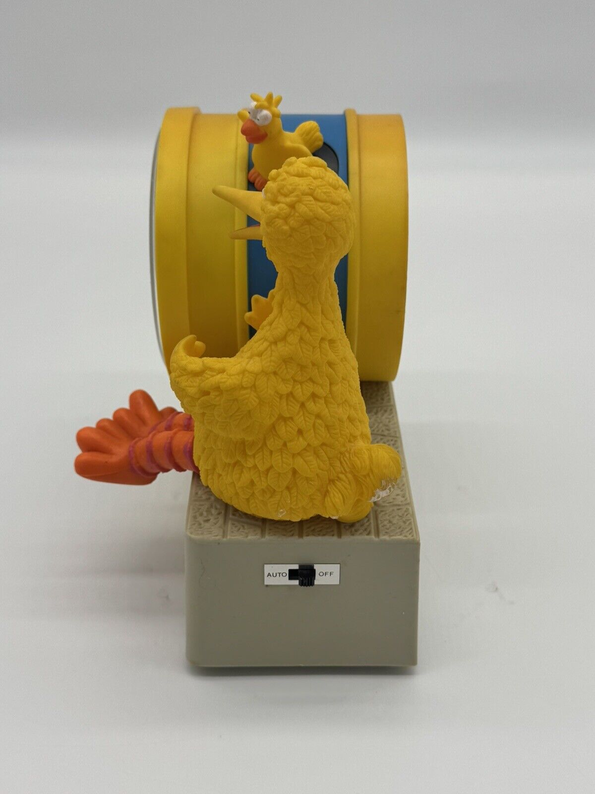 Vintage Sesame Street Big Bird Muppets Wind-Up Bradley Talking Alarm Clock Works